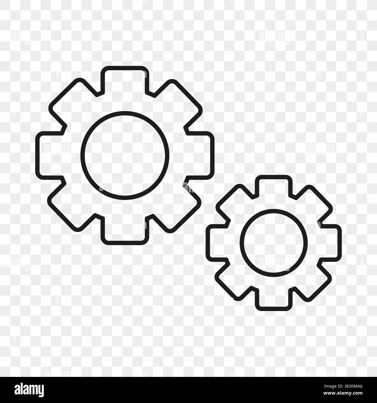 Industrielle mechanische Getriebe. Technische Systeme Vektor. Ausgeklügelte Maschinenteile. Technische Verarbeitungsgeräte. Stock Vektor