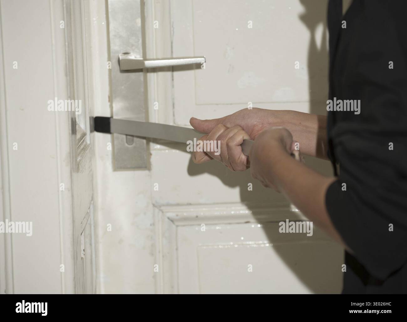 Einbruch und Einbruch in eine Wohnung, Einbruch und Diebstahl als Straftat Stockfoto