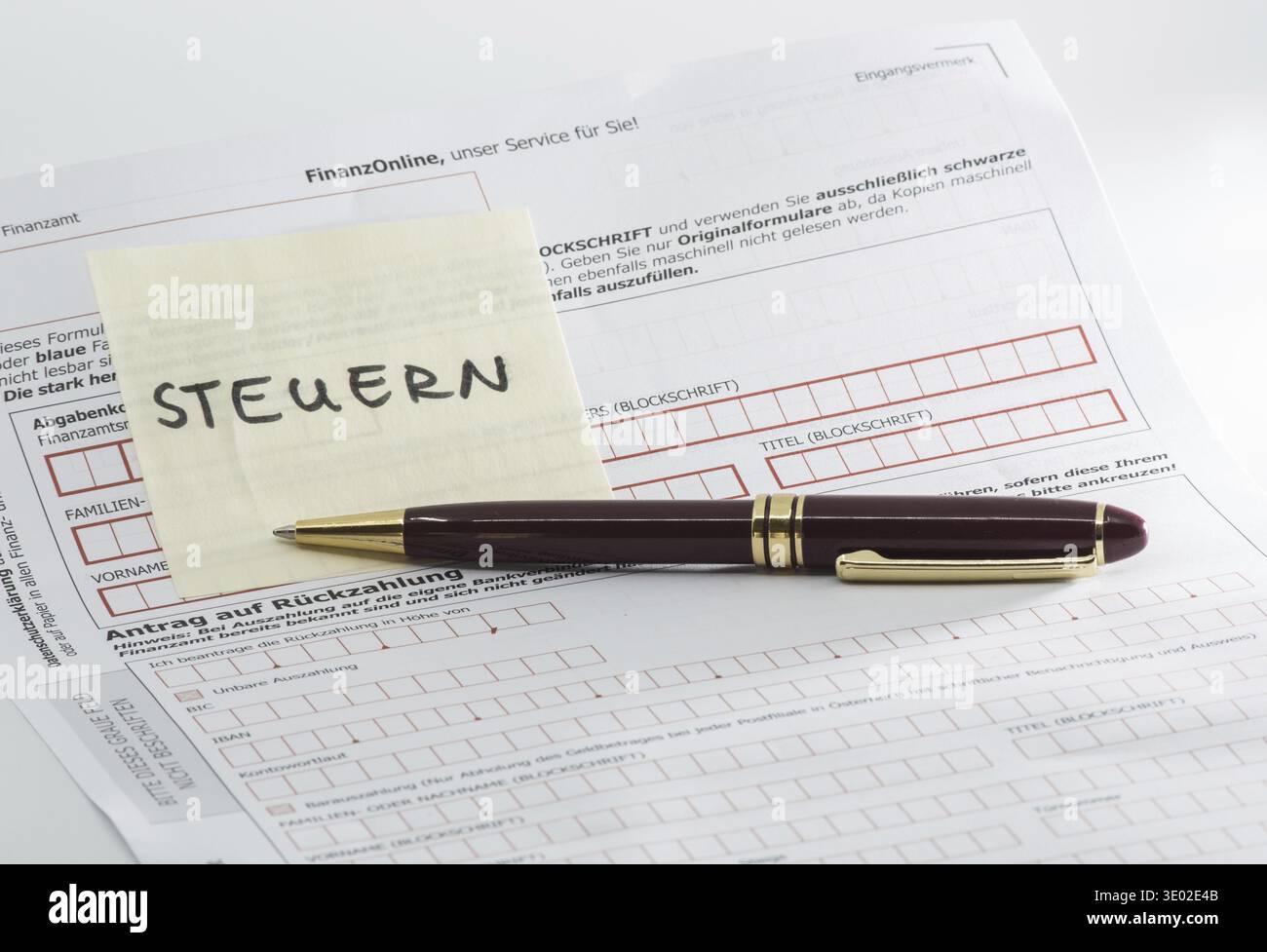 Steuern und Steueramt (IRS), Steuergebühren für den Staatshaushalt Stockfoto
