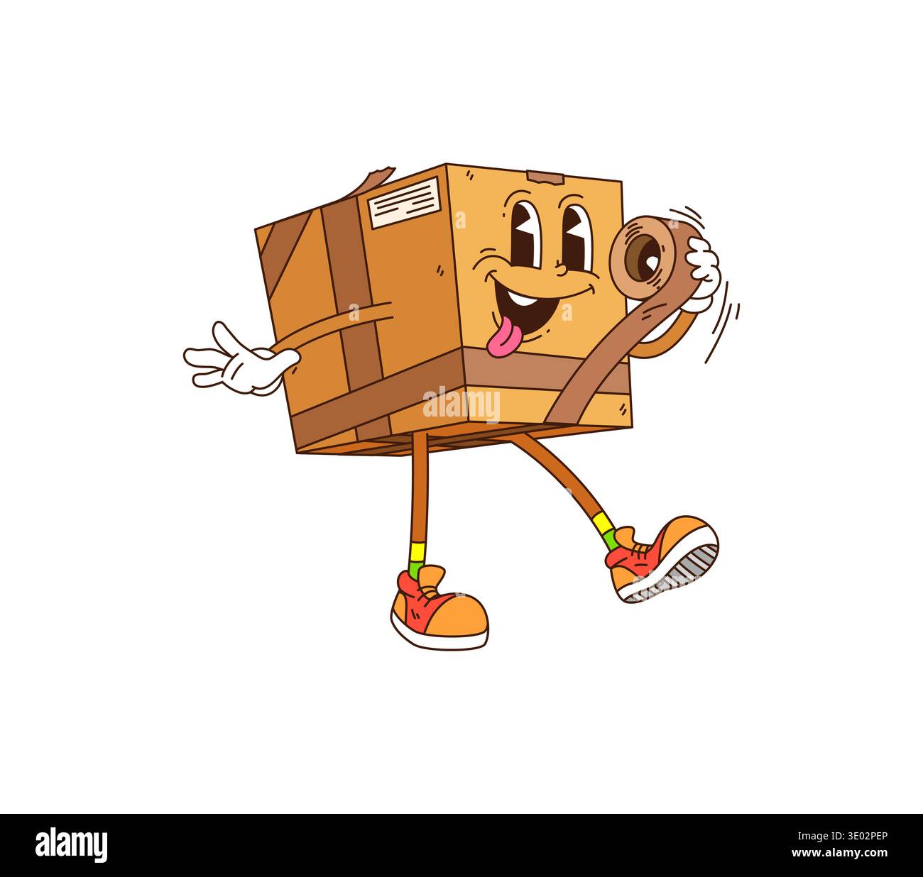 Cartoon groovige Briefumhüllung Stock Vektor