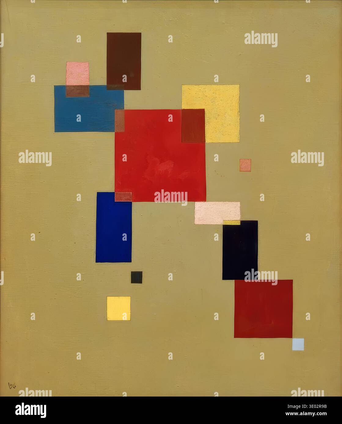 Wassily Kandinsky 13 Rechtecke 1925 Bauhaus minimalistisch dreizehn farbige Rechtecke Stockfoto
