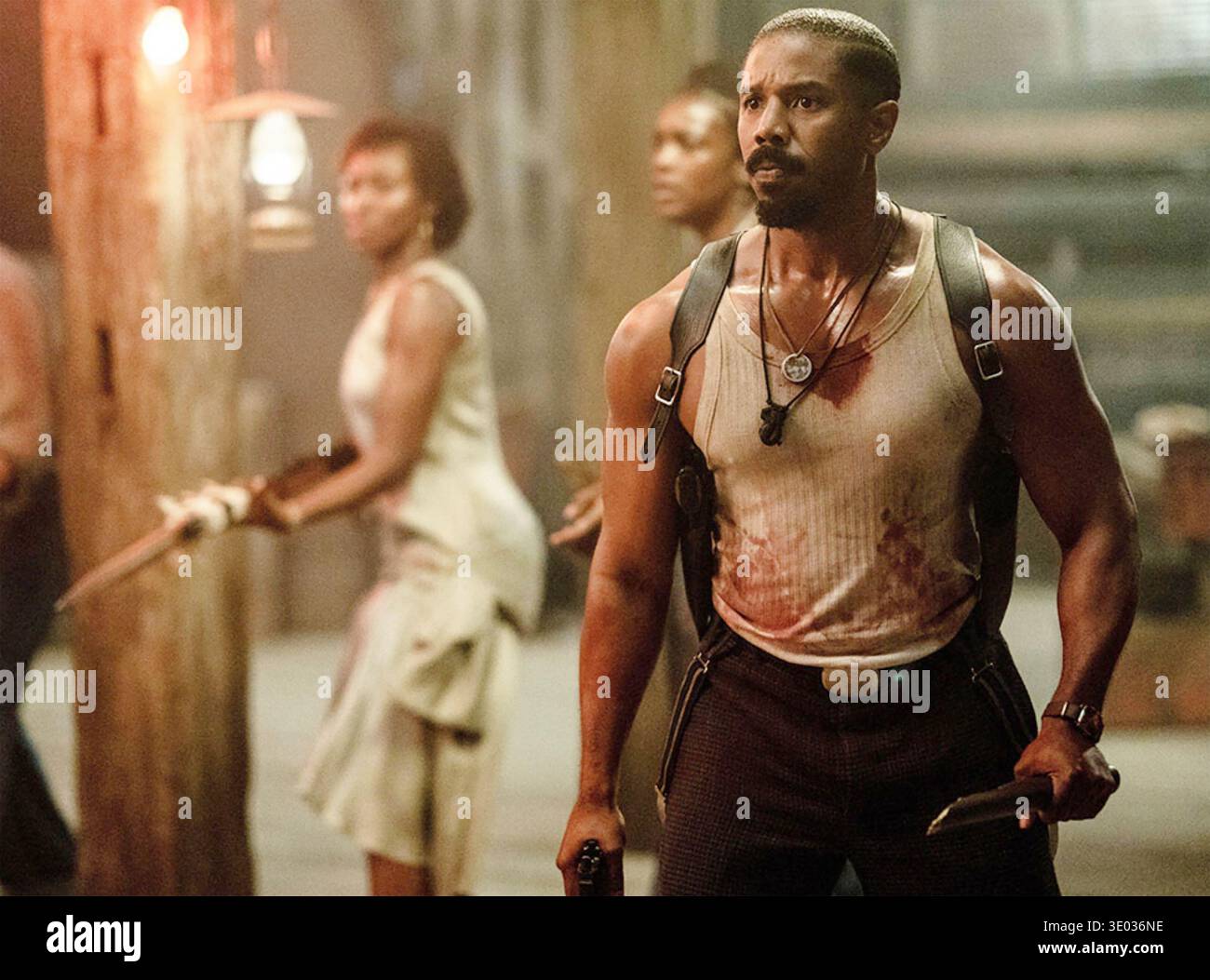 SÜNDER 2025 Warner Bros. Pictures Film mit Michael B. Jordan in einer dula-Rolle als die Schornsteinzwillinge Stockfoto