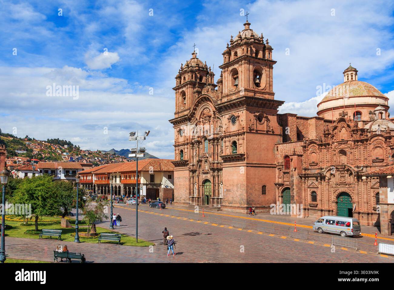Cusco, Peru. Die historische Hauptstadt des Inka-Reiches. Plaza de Armas. Stockfoto