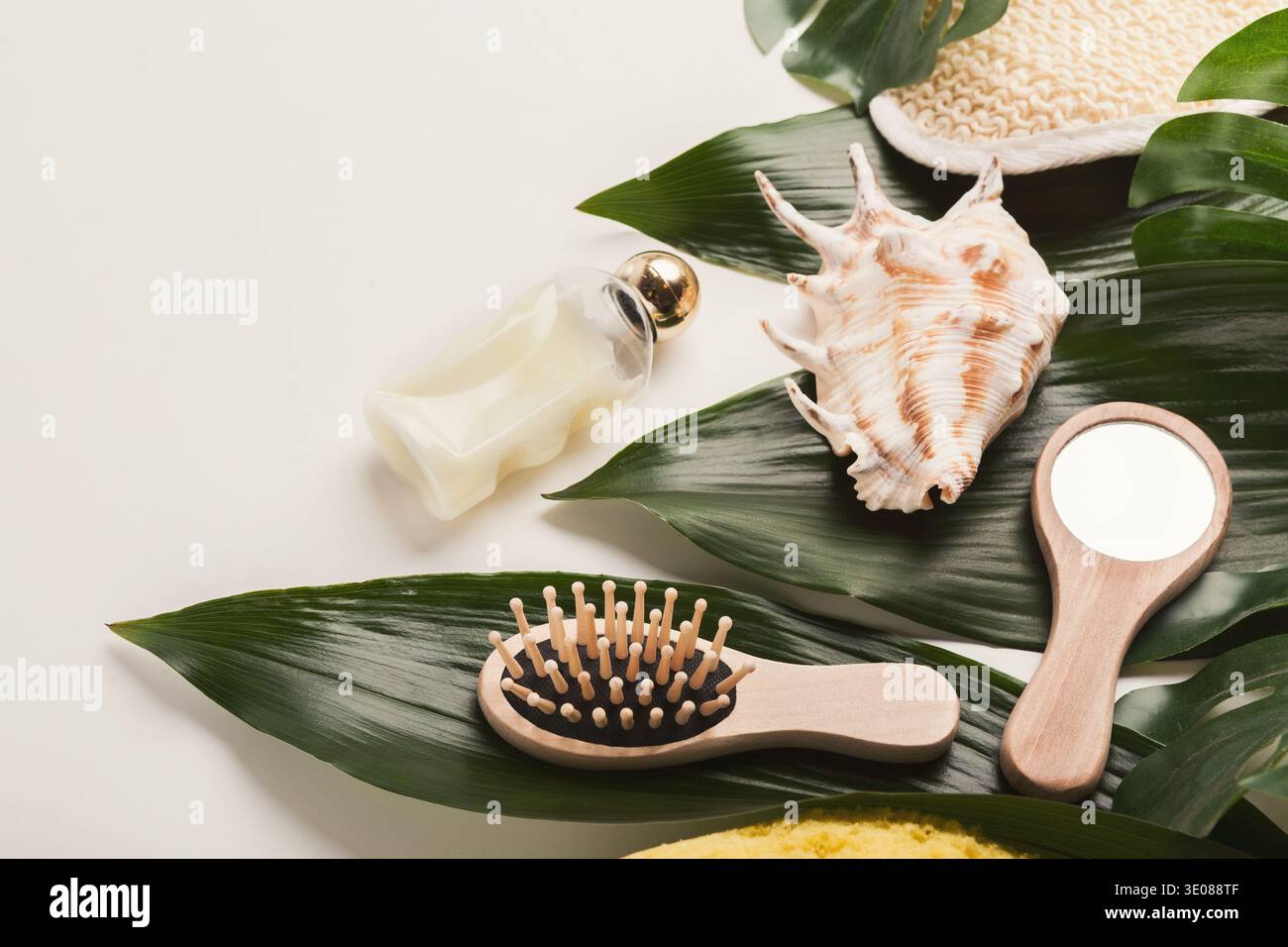 Naturkosmetik für Heim- oder Salonbehandlungen Stockfoto