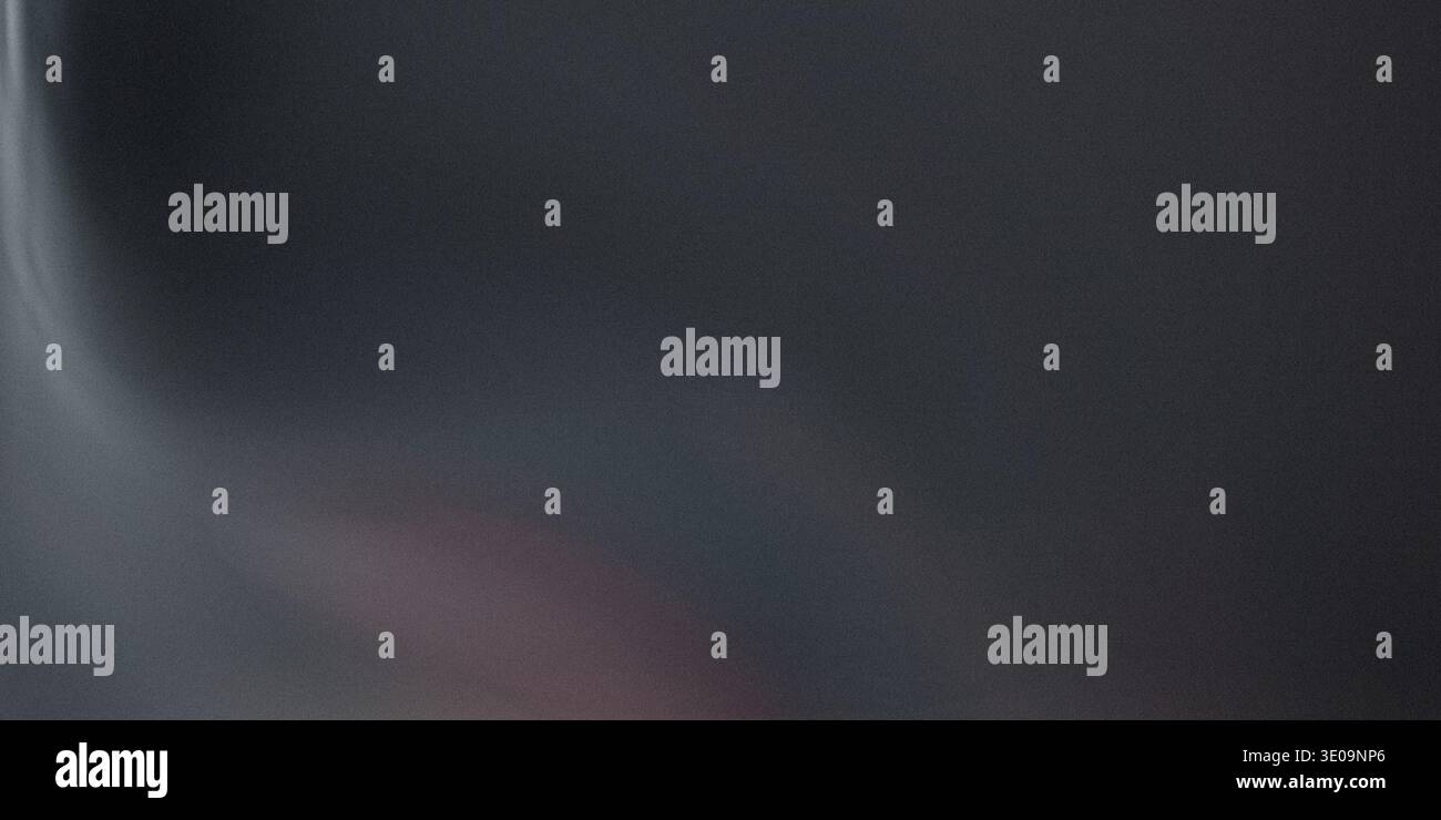 Das Bild zeigt einen schwarzen Hintergrund mit subtiler Lichtreflexion und Schatteneffekten, wodurch ein Gefühl von Tiefe und Dimensionalität entsteht. Stockfoto