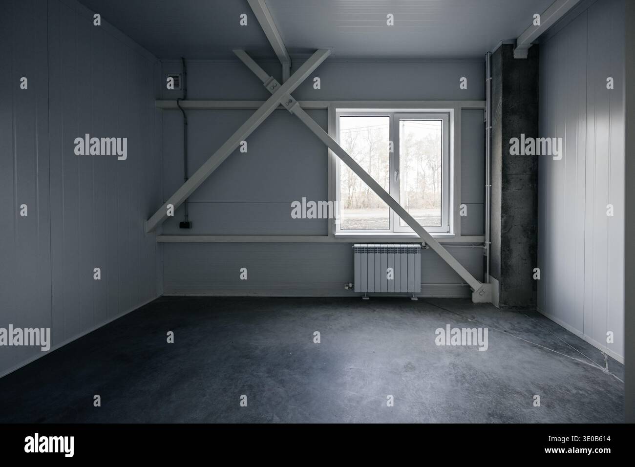 Leerer Büroraum, Gewerbefläche. Stockfoto