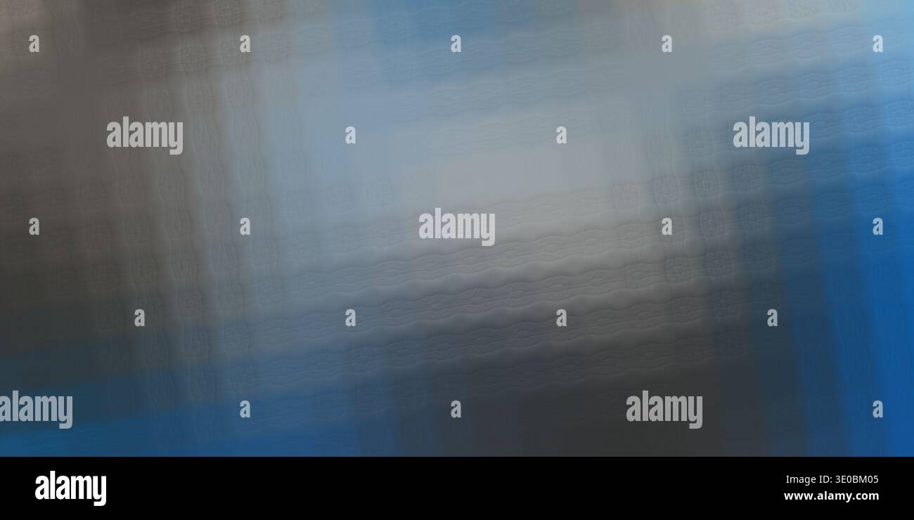 Ein Farbverlauf aus blauen und grauen Pixeln bildet einen abstrakten Hintergrund mit einem subtilen sechseckigen Muster, was eine moderne und digitale Ästhetik schafft Stockfoto