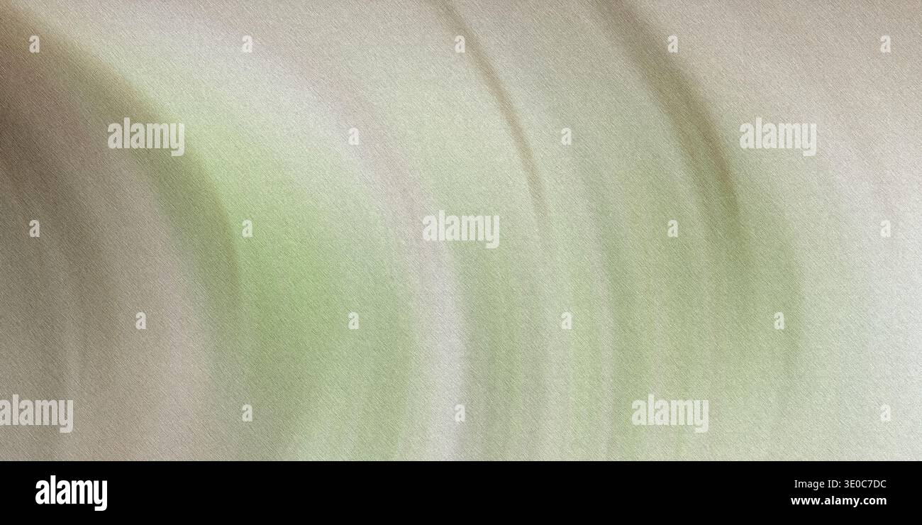 Ein verschwommenes Bild mit einer weichen Mischung aus Pastellgrün und Beige für einen wirbelnden, abstrakten Effekt. Die Textur ist glatt und ätherisch. Stockfoto