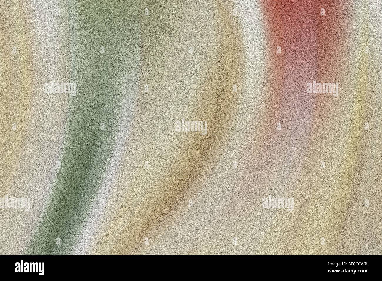 Ein abstraktes Bild mit weichen, verschwommenen Wirbeln aus cremigem Beige, blassgrünem und gedämpften Korallen. Die Farben verschmelzen nahtlos und sorgen für eine beruhigende und eth-atmosphäre Stockfoto