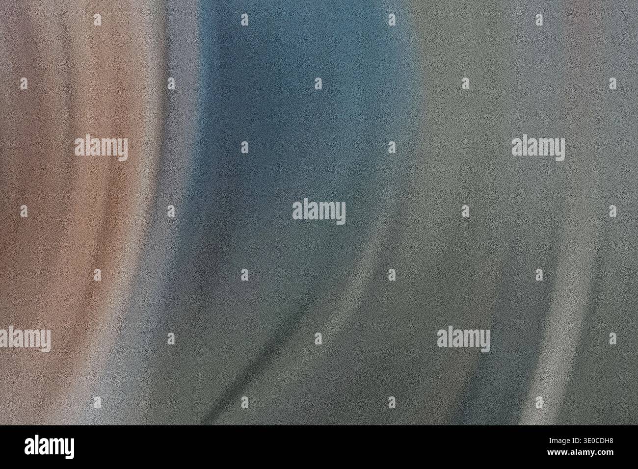Ein Bild mit einem unscharfen abstrakten Hintergrund mit einem weichen Farbverlauf aus Pastellfarben, der von Pfirsich zu Petrol und Grau übergeht. Die Textur ist glatt Stockfoto