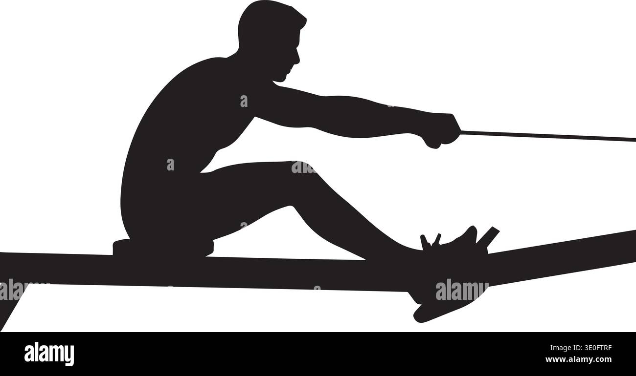 Schwarze Silhouettenvektor-Illustration eines einsamen Mannes, der auf dem Boden sitzt und die Knie hoch hält und Einsamkeit und Kontemplation darstellt Stock Vektor