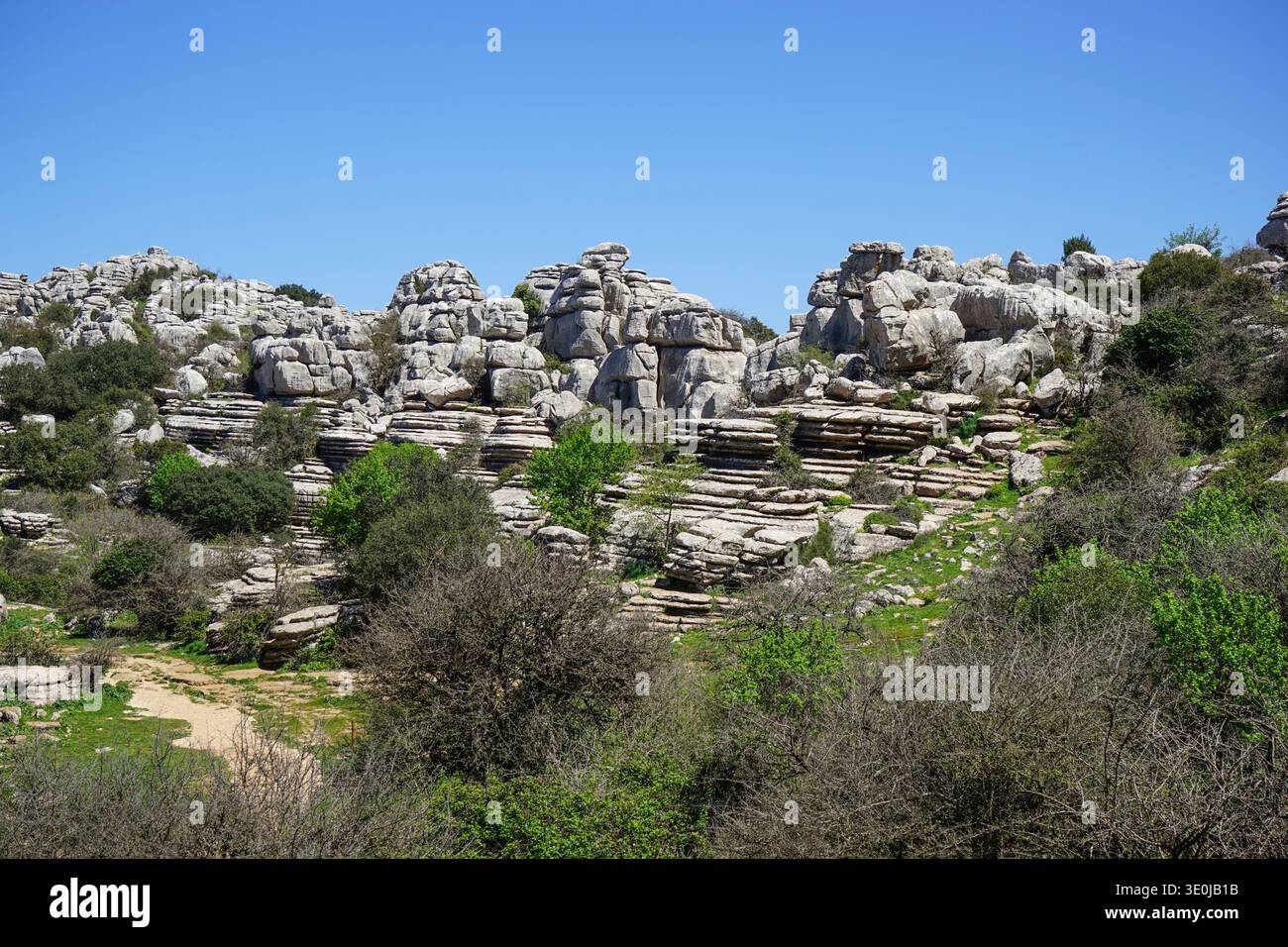 El Torcal de Antequera in Andalusien, Spanien Stockfoto