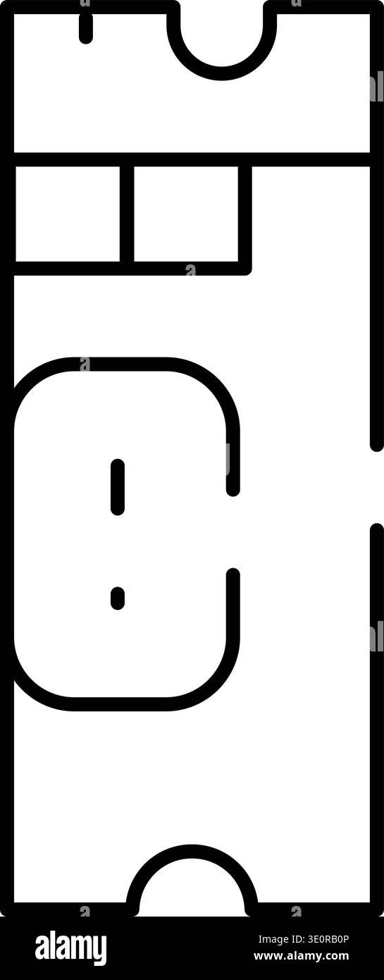 Eintrittskarten-Symbol für Veranstaltungen und Shows Stock Vektor