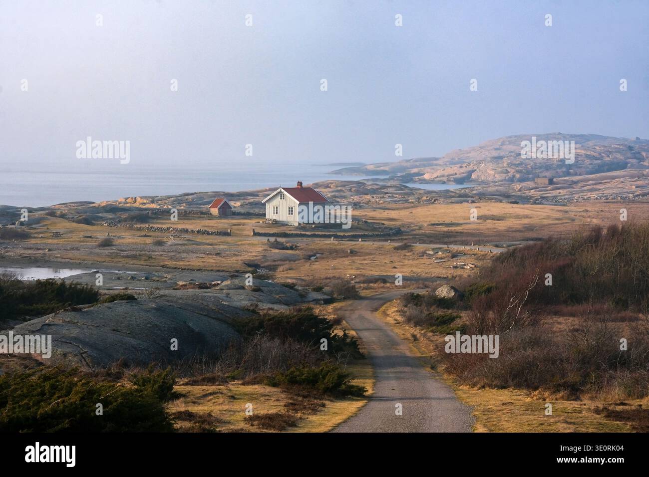 Eine Vogelbeobachtungsstation in Ramsvikslandet an der Westküste Schwedens Stockfoto