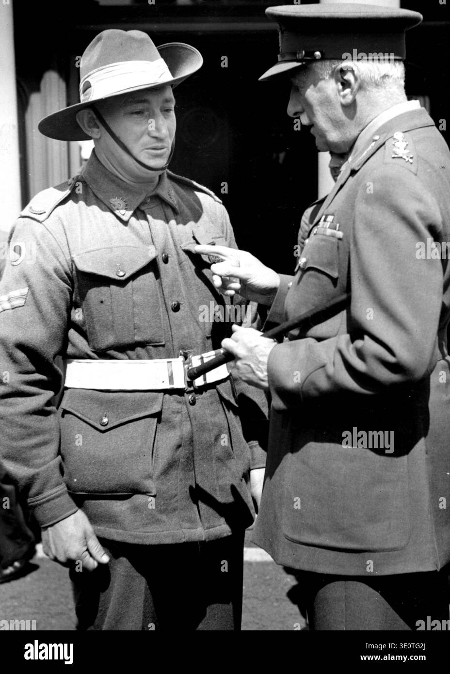 Corp. J.H. Gordon West aus. Frau (Infanterie) dekoriert mit dem V.C. von Gouverneur General of aus. Für herausragenden Mut im admiralty House, Sydney. Oktober 02 Stockfoto