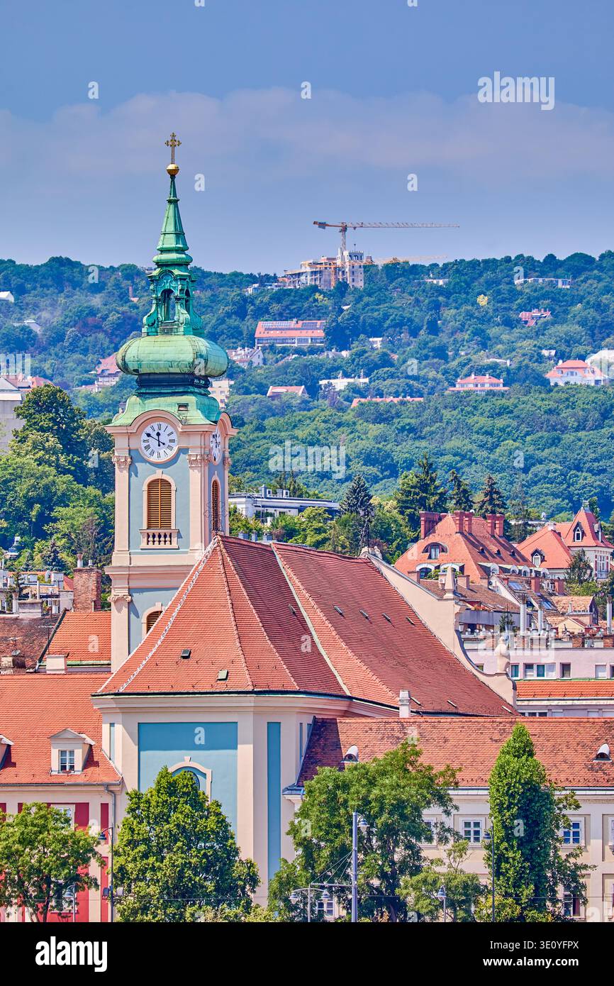 Die Kirche St. Katharina von Alexandria ist eine römisch-katholische Kirche im Taban-Viertel von Budapest, die 1777 in Budapest erbaut wurde Stockfoto