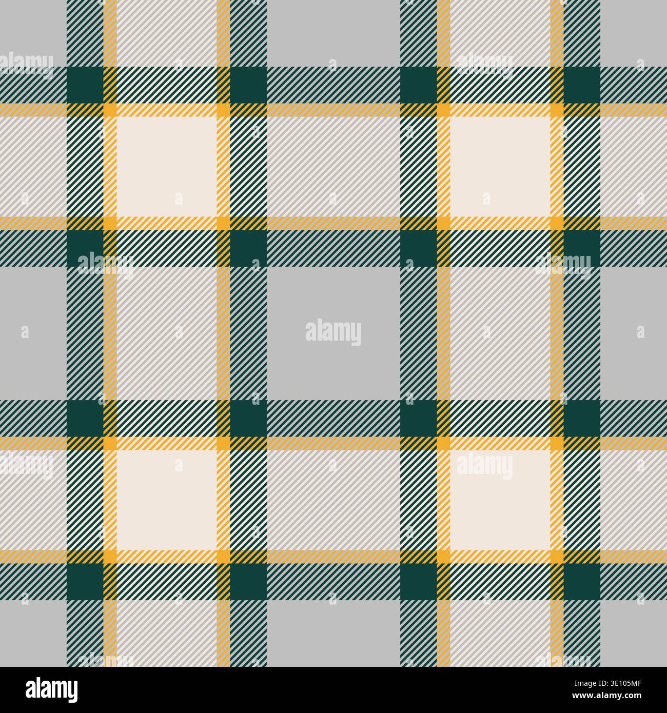 Nahtloses, funkiges Muster im Hintergrund-Schottenmuster. Bettwäsche karierte Textur Vektor Check in Silber und helle Farben Palette. Stock Vektor