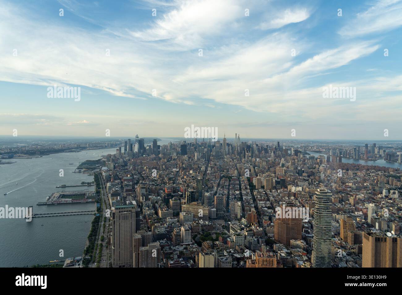 Luftaufnahme der Innenstadt von Manhattan in New York City, USA. Stockfoto