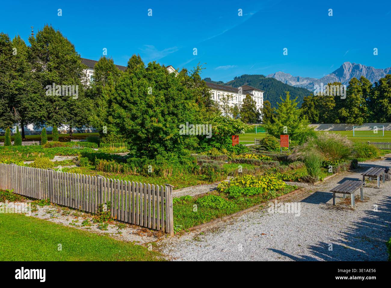 Sommertag in der Abtei Admont in Österreich.BILD Stockfoto