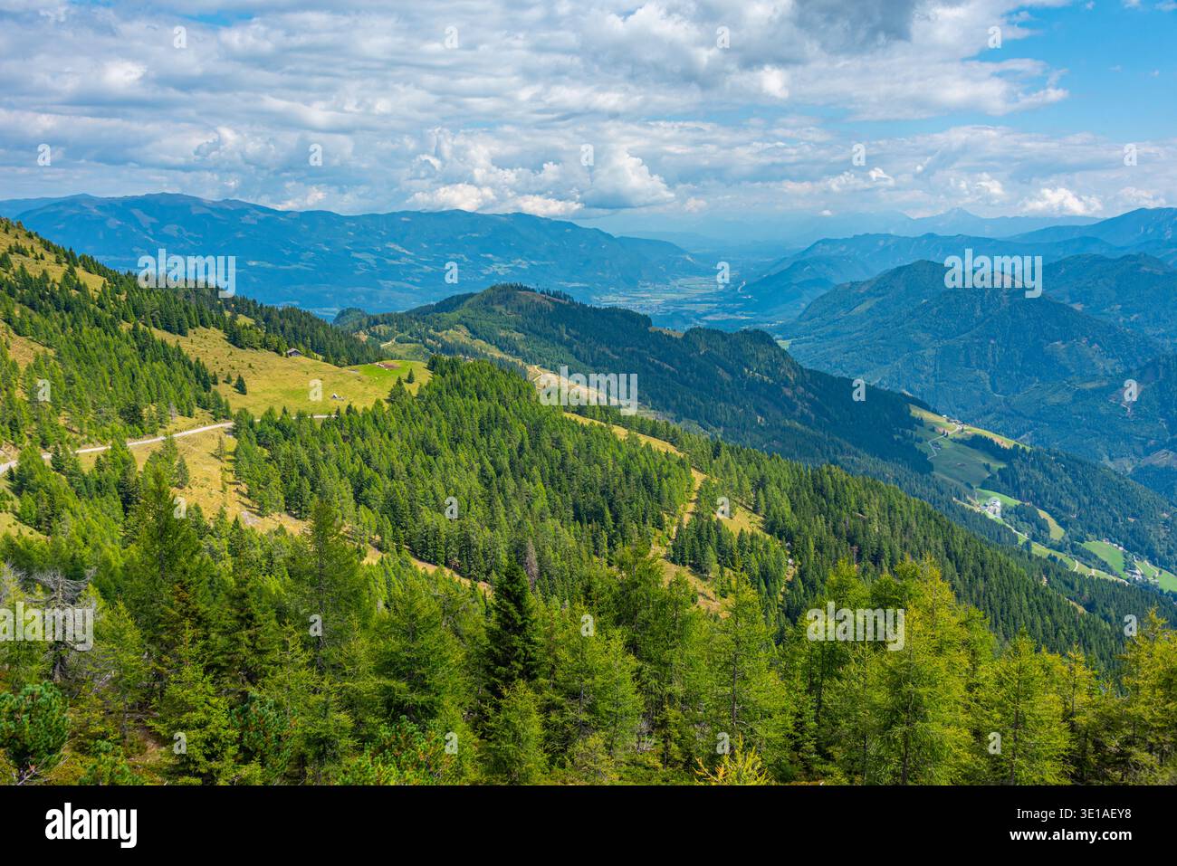 Alpenpanorama vom Goldeck in Österreich.BILD Stockfoto