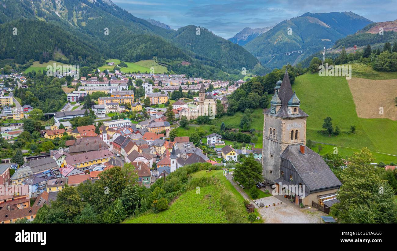 Aussichtsturm bei Eisenerz in Österreich.BILD Stockfoto