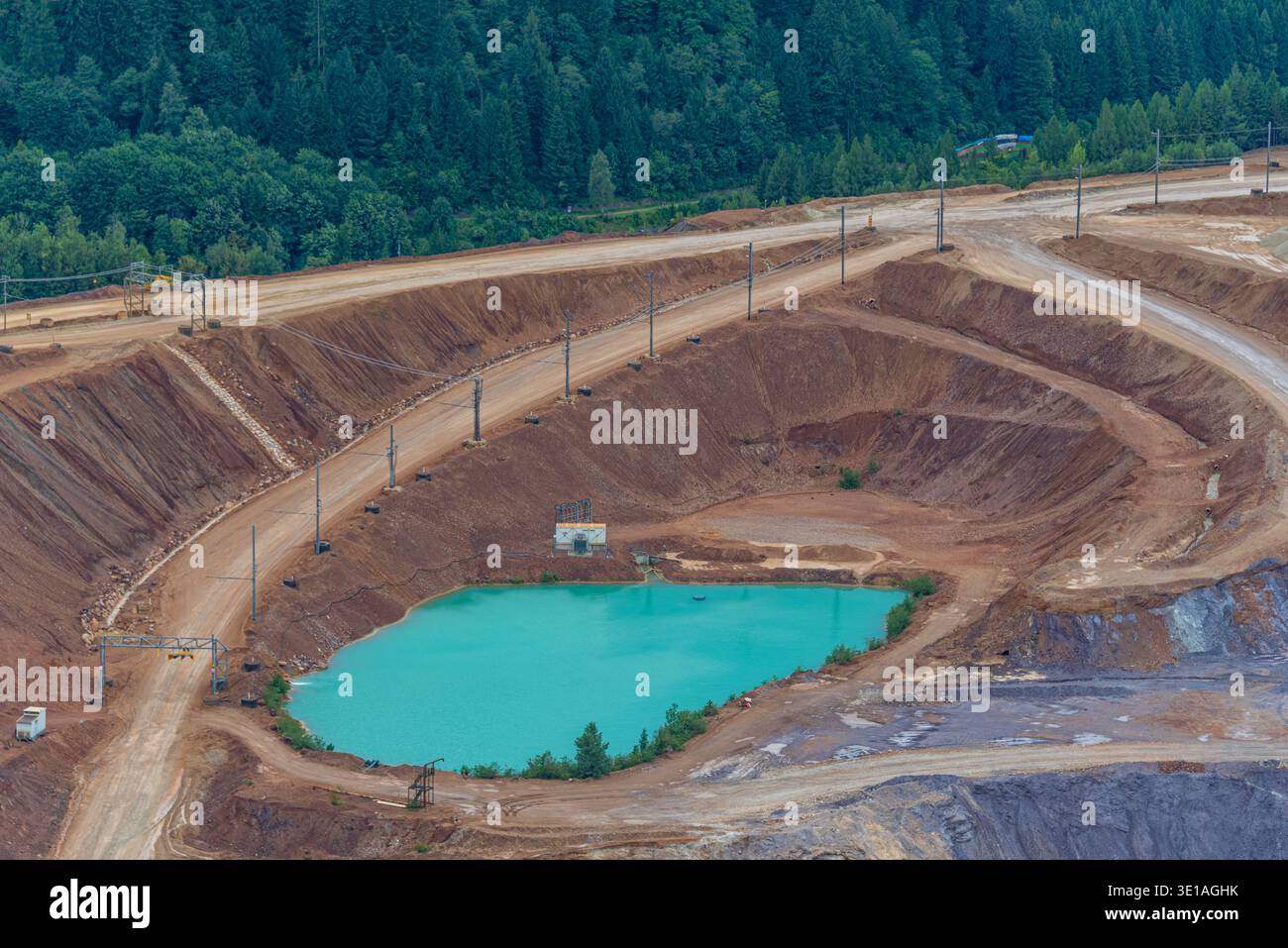 Erzbergwerk bei Eisenerz in Österreich. BILD Stockfoto