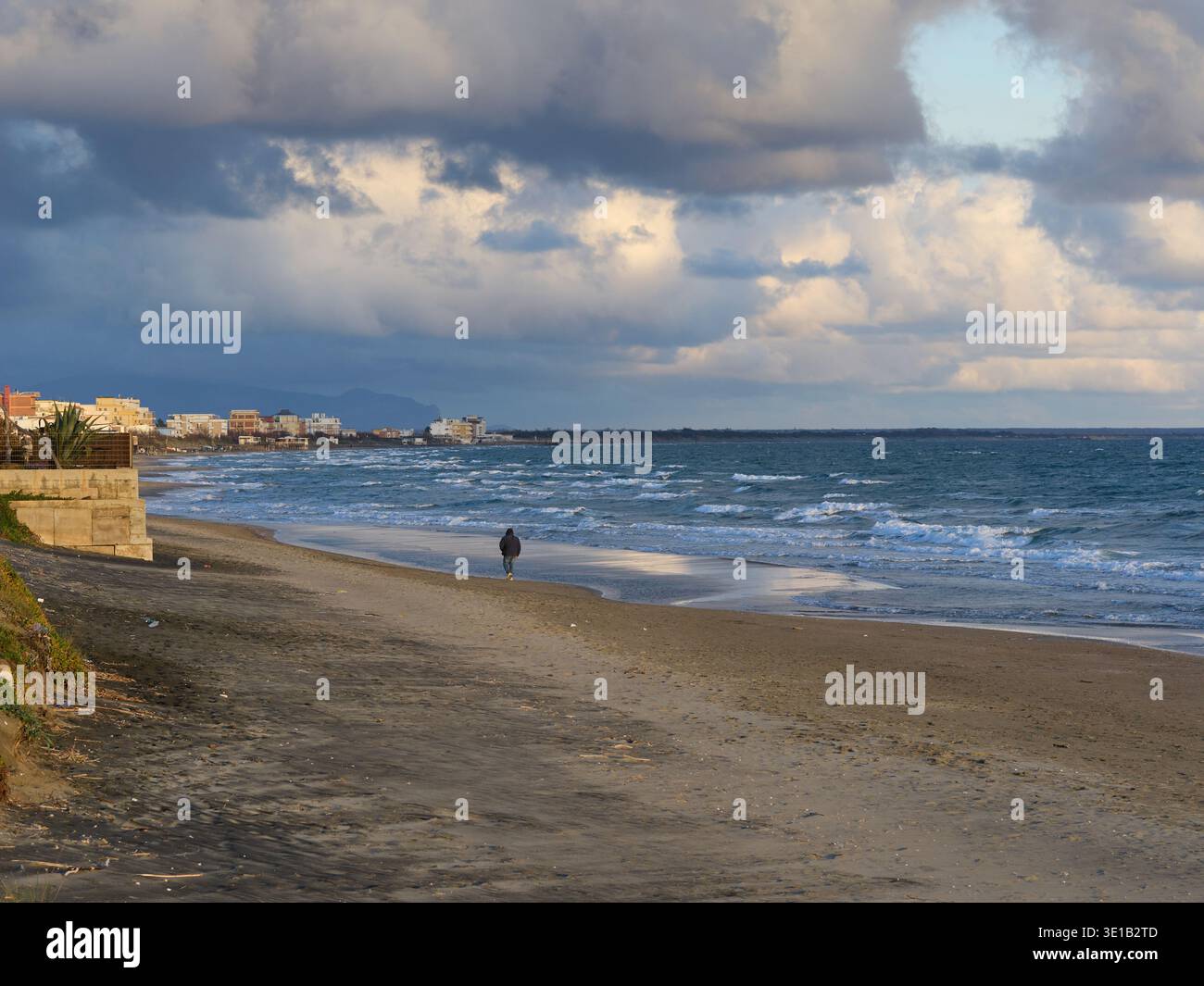 Marina di Latina im Winter, Italien Stockfoto