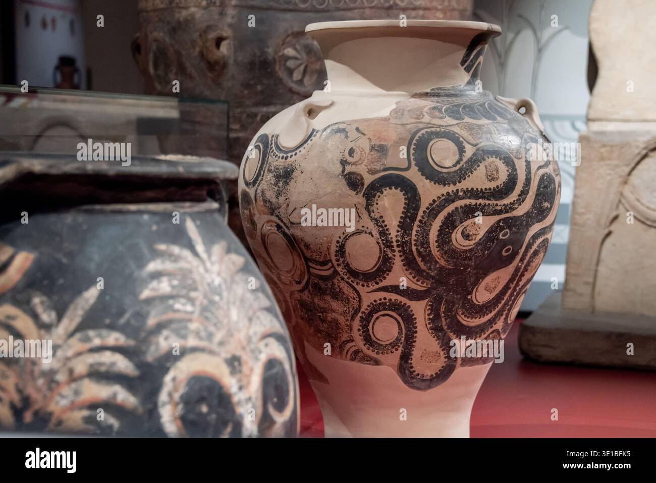 Das Knossos Vorratsglas im Ashmolean Museum, University of Oxford, Großbritannien Stockfoto