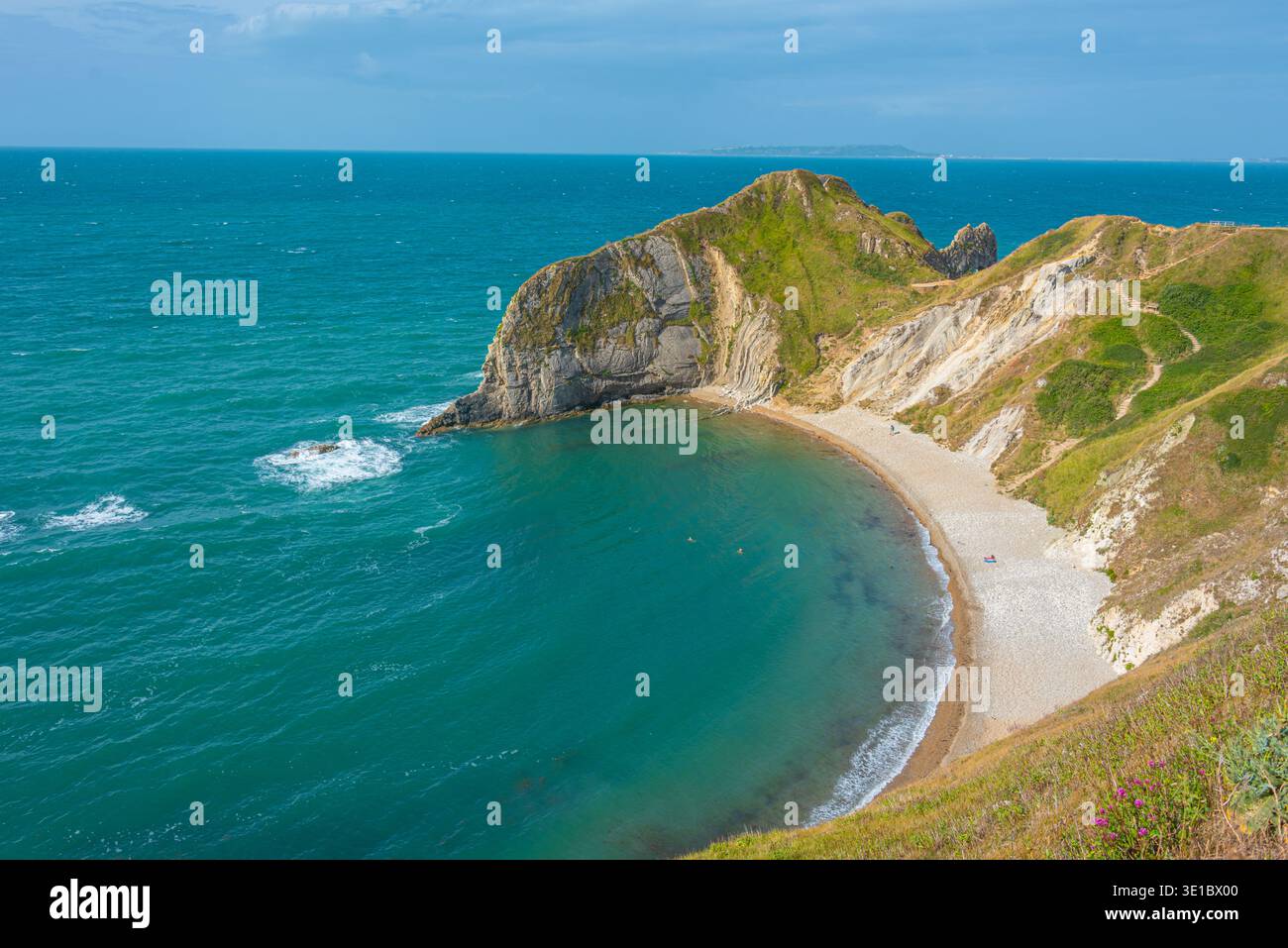 Man O'war Beach in England. BILD Stockfoto