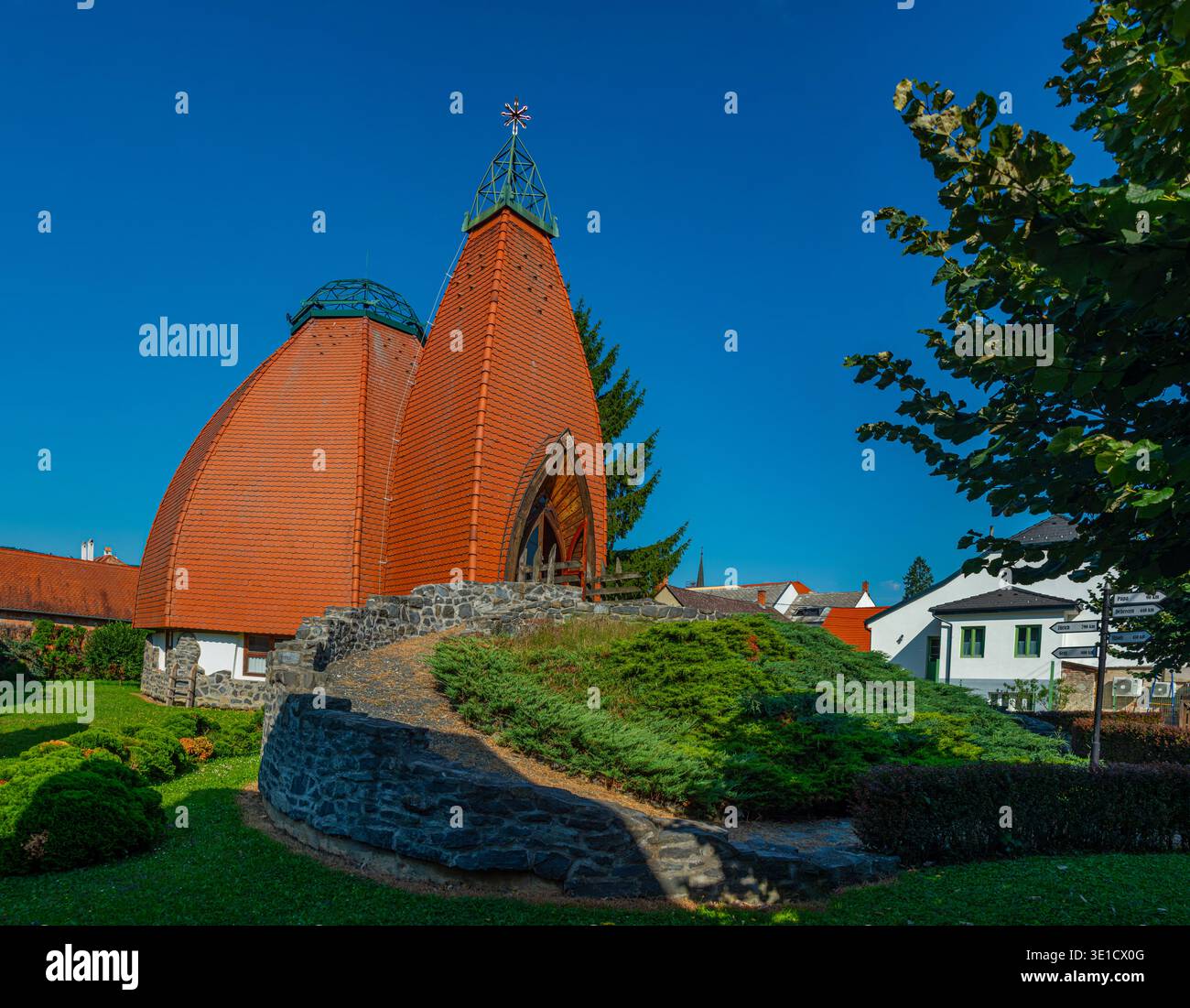Reformierte Kirche in Koszeg, Ungarn IMAGE Stockfoto