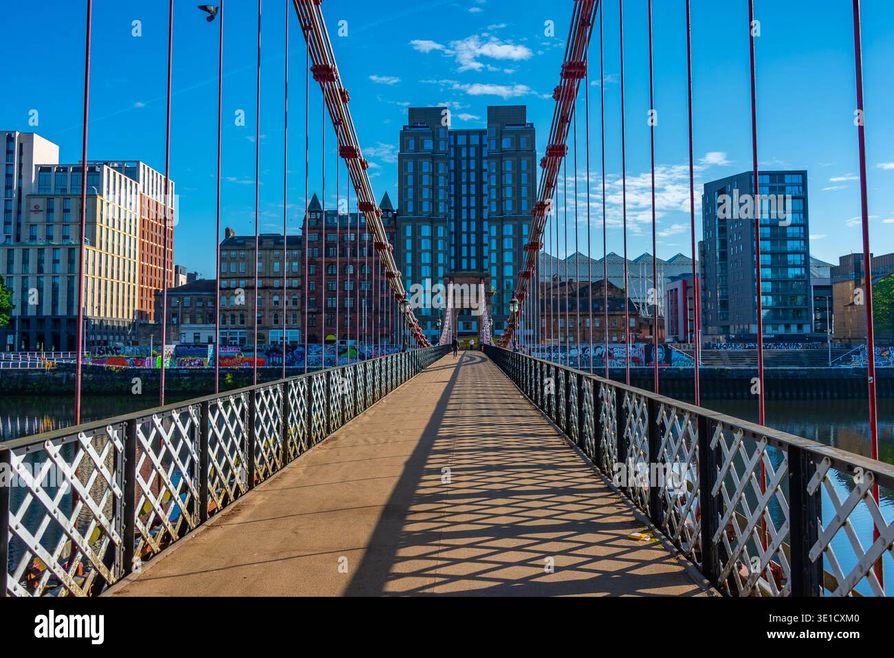 Portland Street Hängebrücke in Glasgow, Schottland.BILD Stockfoto