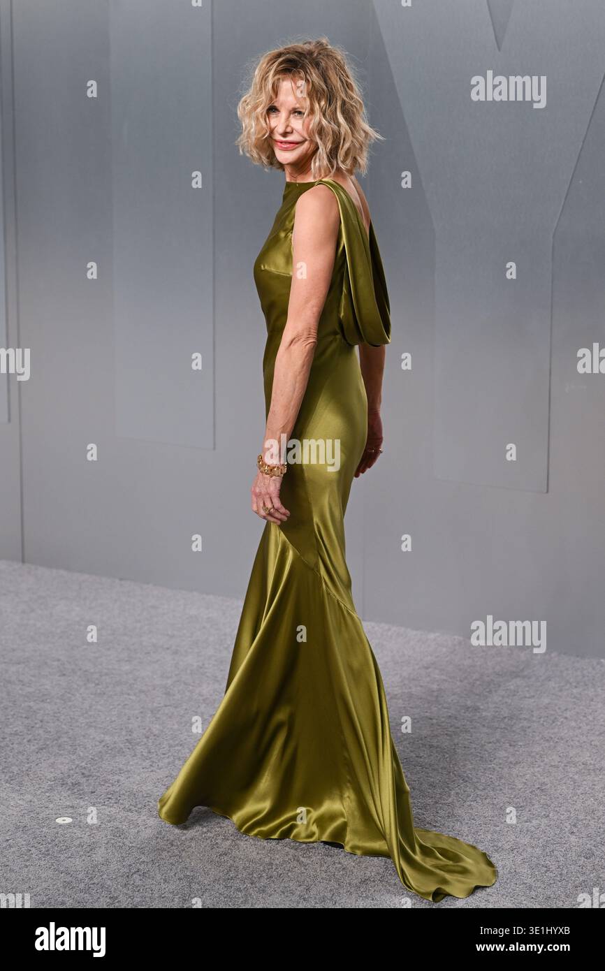 Los Angeles, USA. März 2026. Meg Ryan kommt bei der Vanity Fair Oscar Party, den David Geffen Galeries, LACMA. Quelle: Doug Peters/EMPICS/Alamy Live News Stockfoto