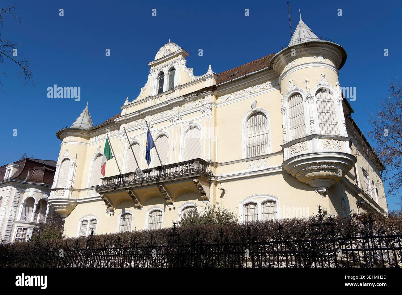 Italienische Botschaft, Stefania Street 95, 14. Bezirk, Budapest, Ungarn, Magyarország, Europa Stockfoto