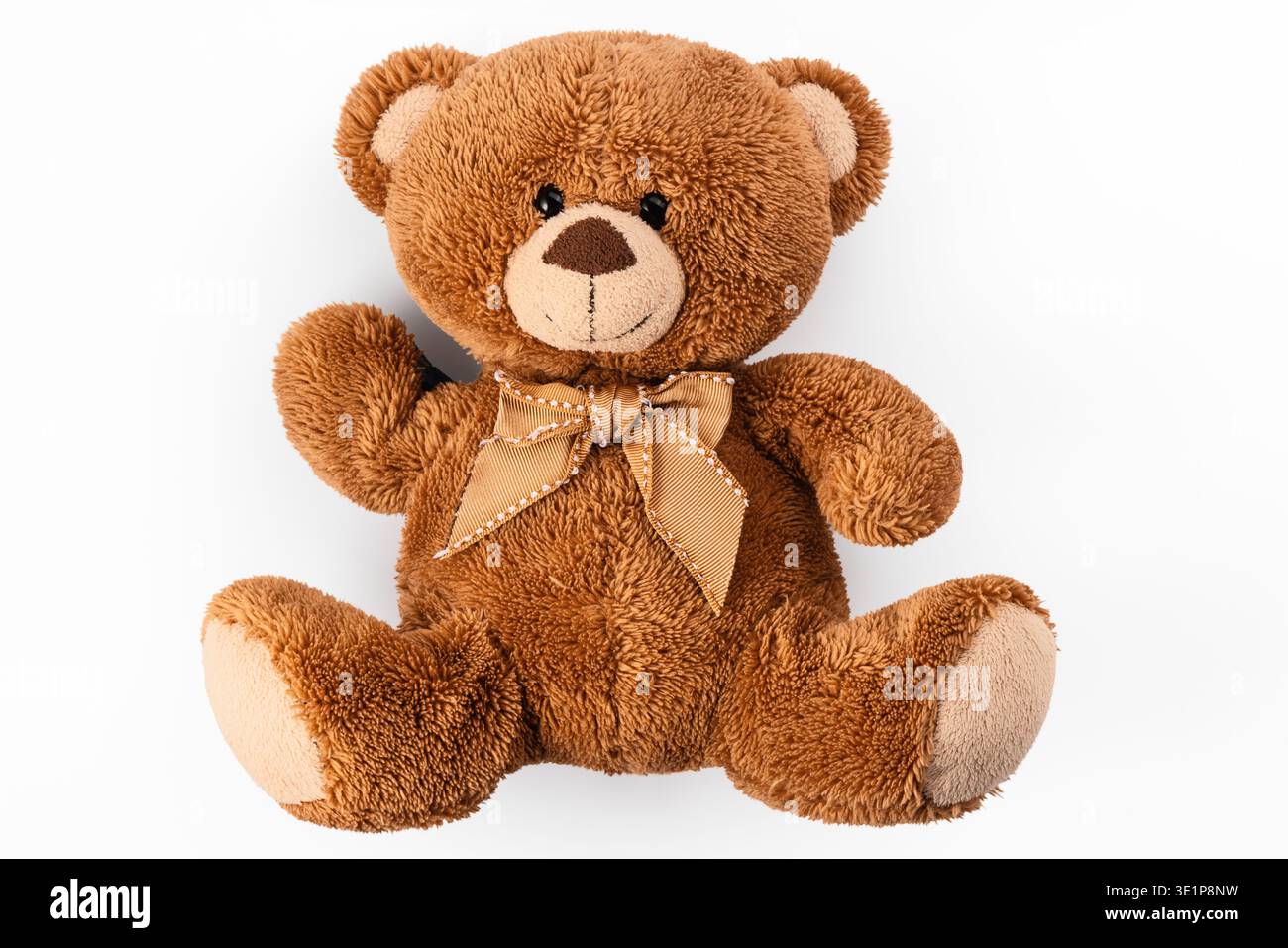 Teddybär Plüschtier für Kinder isoliert auf weißem Hintergrund Stockfoto