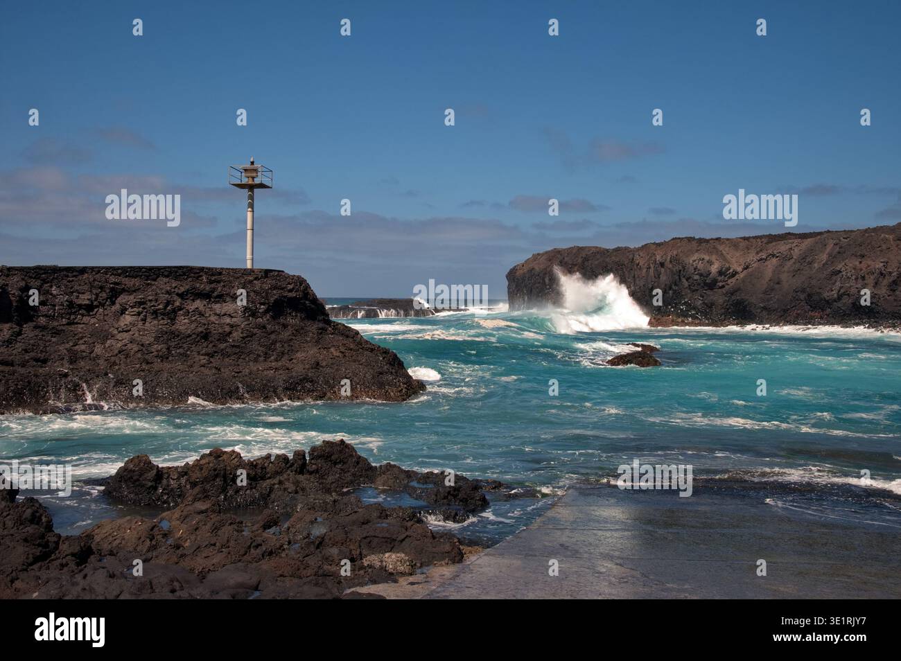 Die Macht des Atlantischen Ozeans in Kap Verde Stockfoto