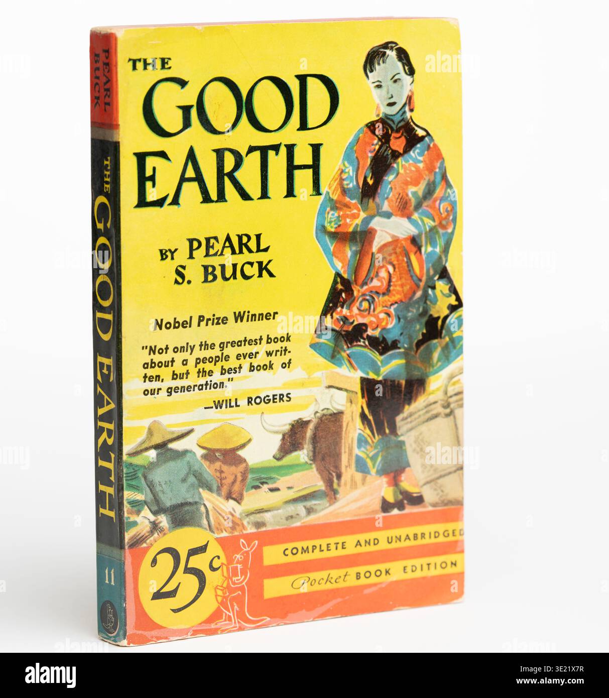THE GOOD EARTH von Peart S. Buck veröffentlicht bei Pocket Books, NEW YORK, 1939 eines der ersten 25 Cent Taschenbücher. Stockfoto