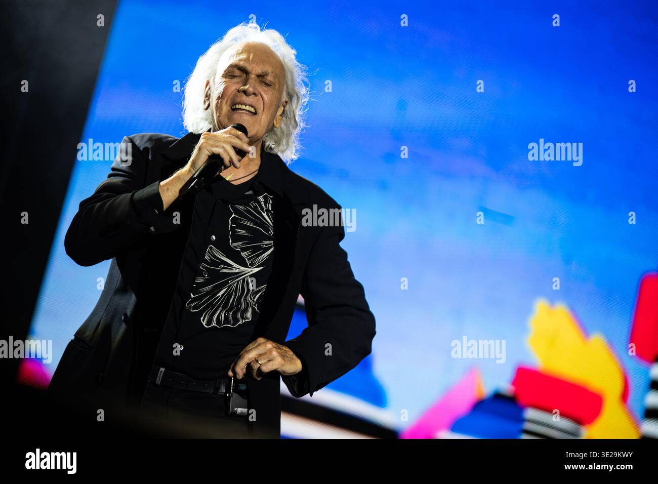 Puuh tritt live im Amphitheater von Pompeji auf, während der letzten Konzerttour am 22. Juli 2024. Stockfoto
