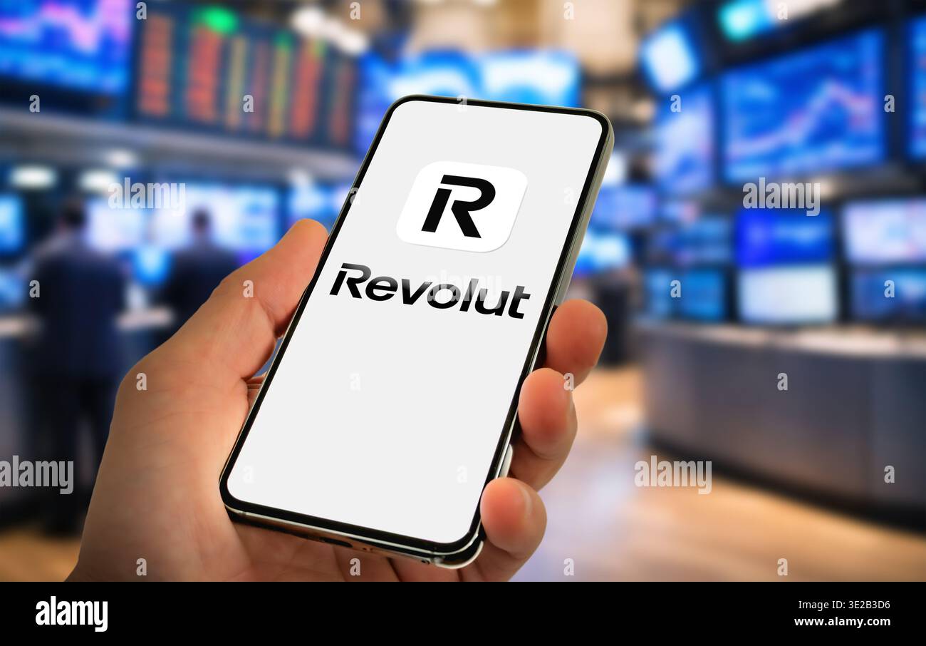 Revolut globales Finanztechnologieunternehmen Stockfoto