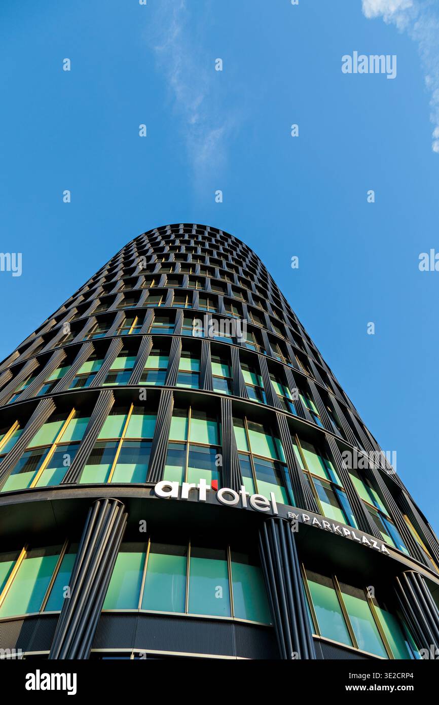 Das Art'otel im Londoner Kunstviertel Shoreditch und Hoxton ist ein modernes, trendiges Hotel mit kunstvollen Wänden. Stockfoto