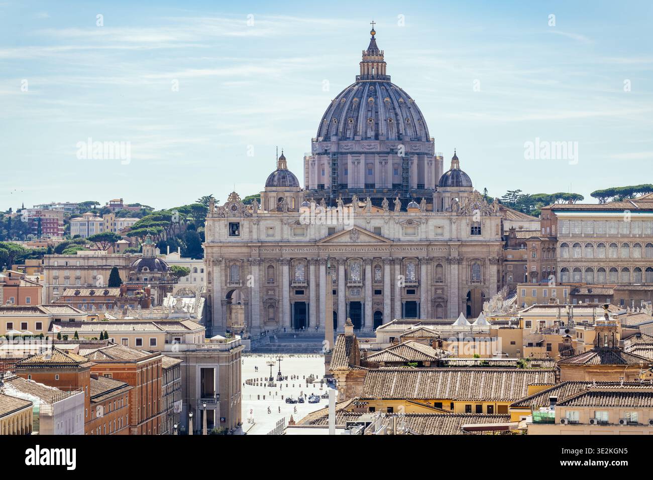 Petersdom Rom Italien, Wahrzeichen aus religiösen und kulturellen Gründen. Stockfoto