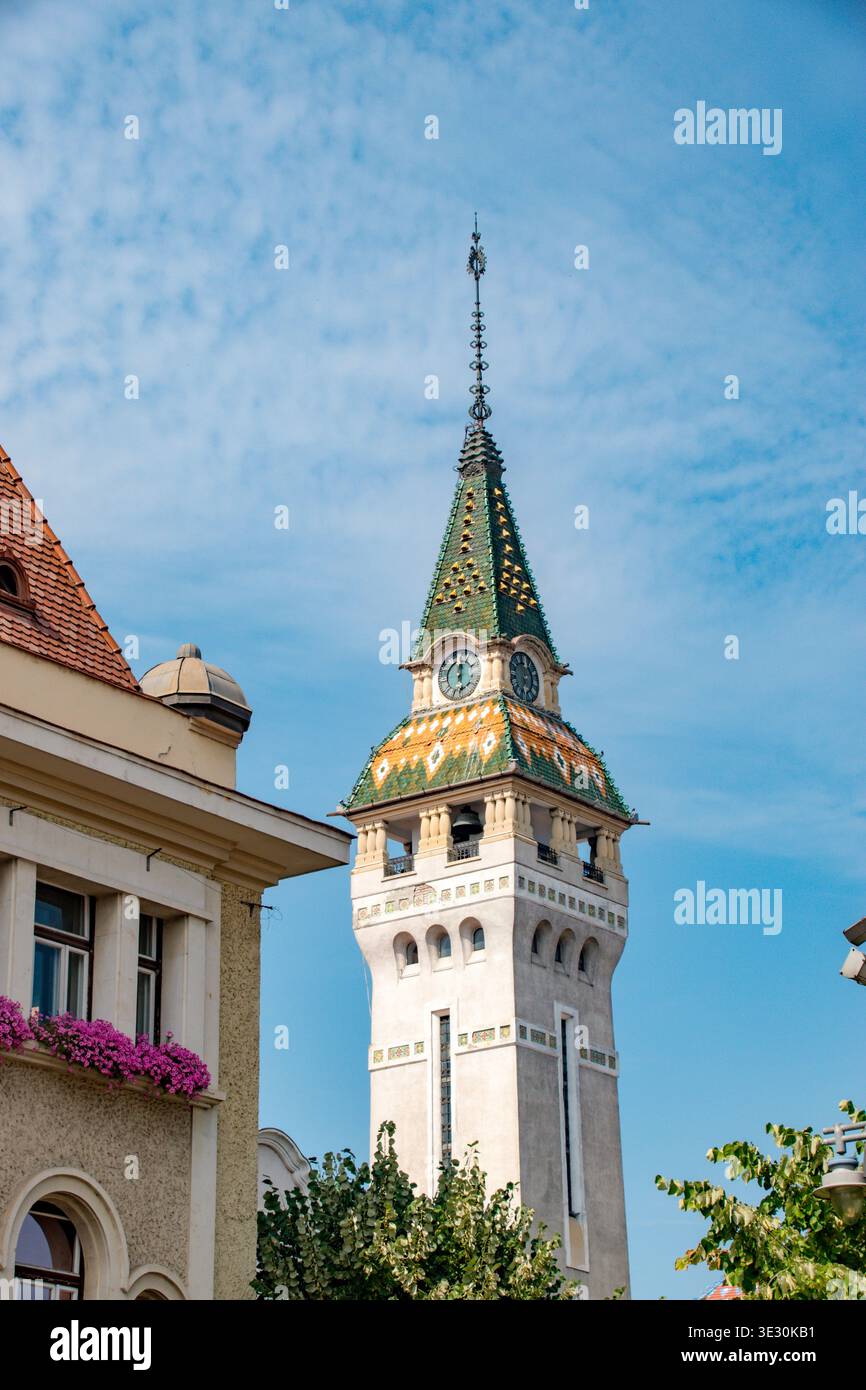 Rathaus in Targu Mures, einer Stadt im Zentrum von Siebenbürgen, Rumänien. Stockfoto