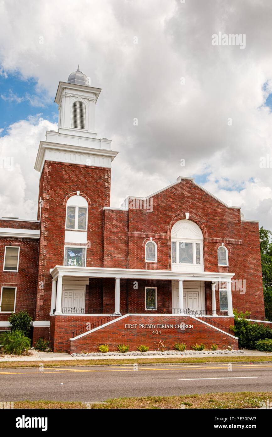 First Presbyterian Church, Reynolds Street, Plant City, Florida Stockfoto