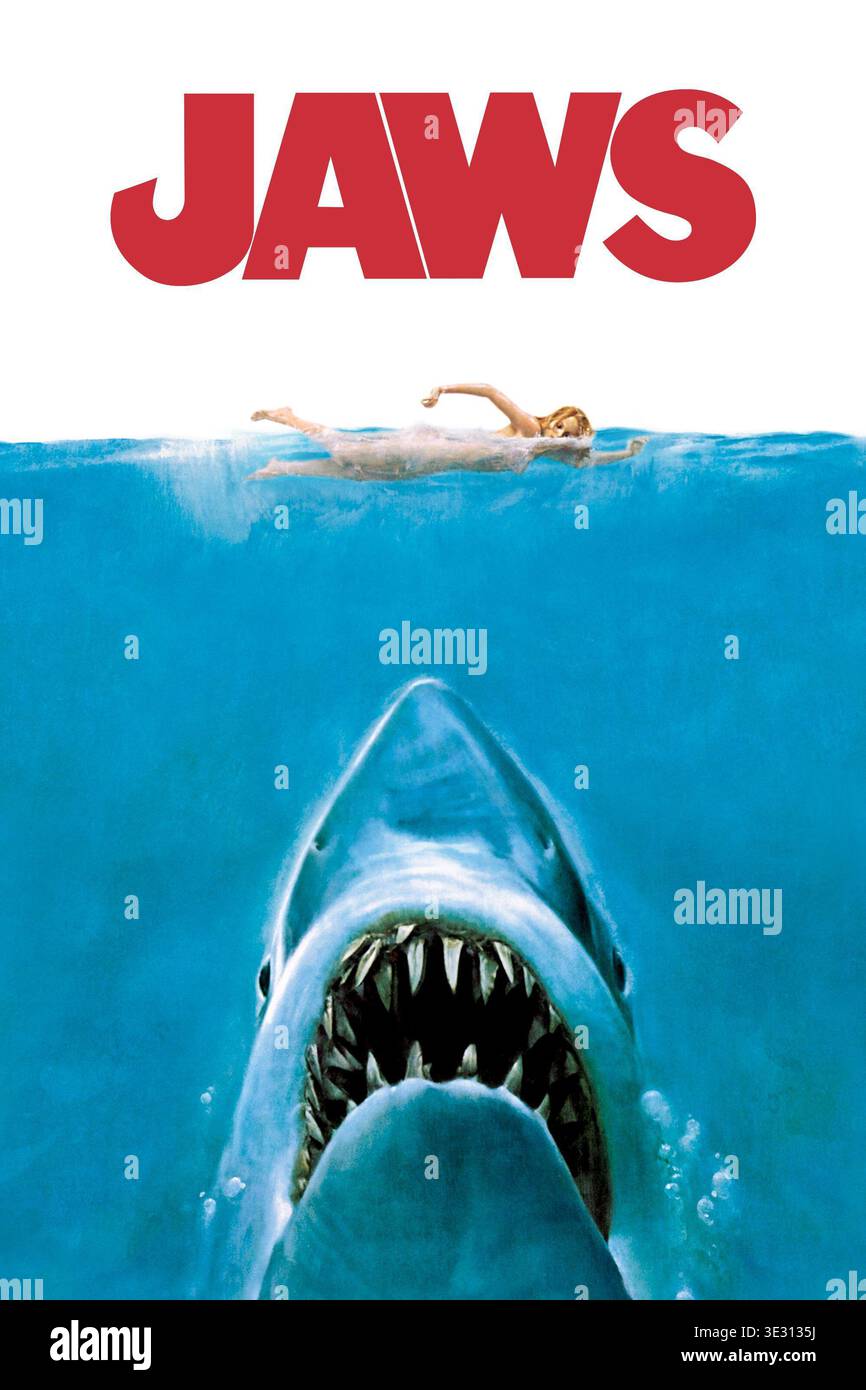 JAWS-Filmposter 1975 Stockfoto