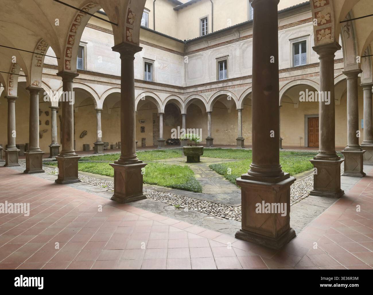 Superior-Abtei San Giacomo in Pontida, Stockfoto