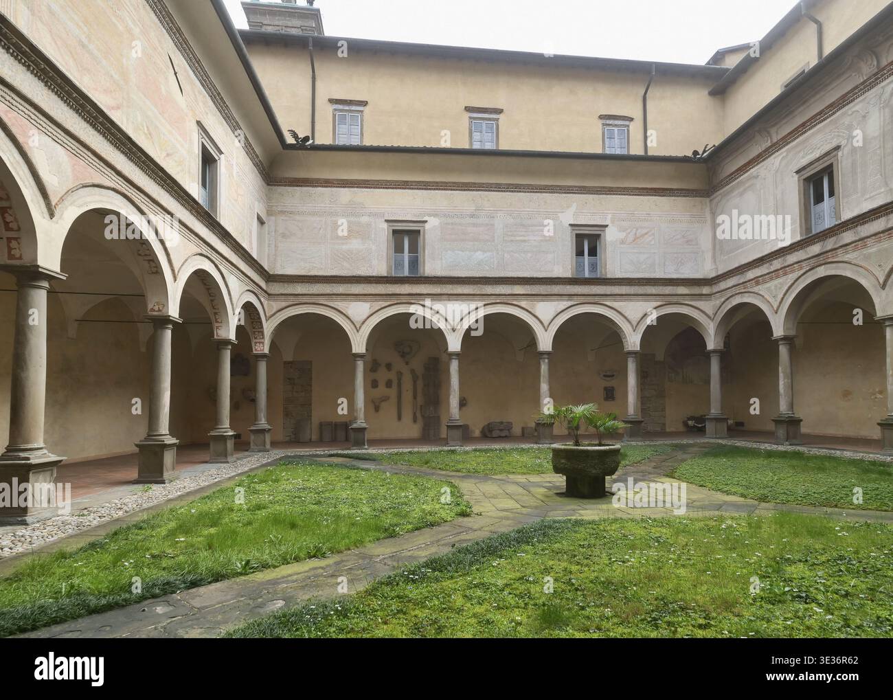 Superior-Abtei San Giacomo in Pontida, Stockfoto