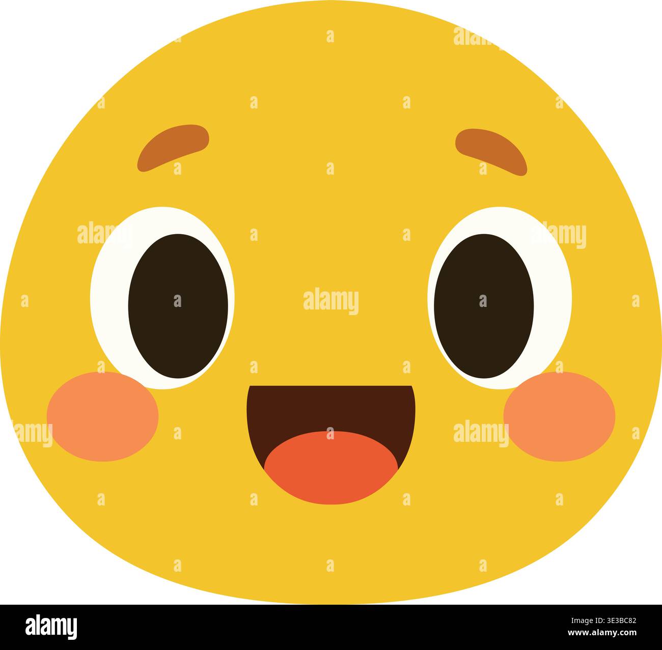 Süßes glückliches Emoji-Emoticon Stock Vektor
