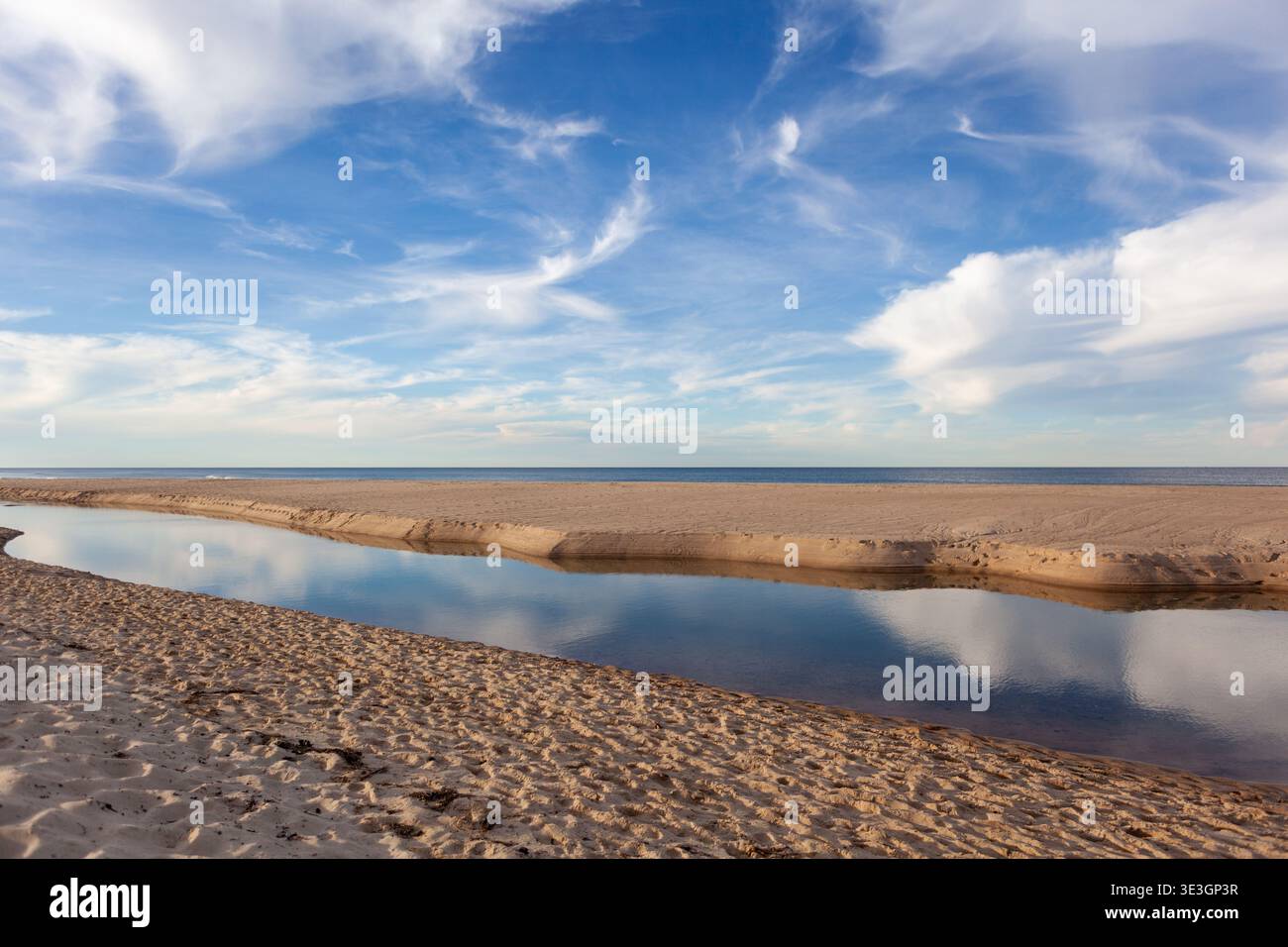 Offene Strandszene in Head of the Meadow, Cape Cod Stockfoto