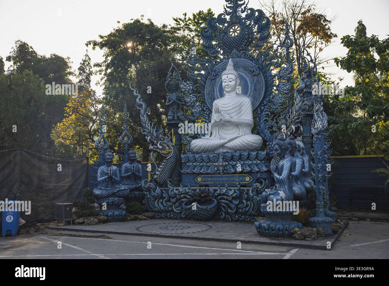 Blauer Tempel für Chiang Rai Details Stockfoto