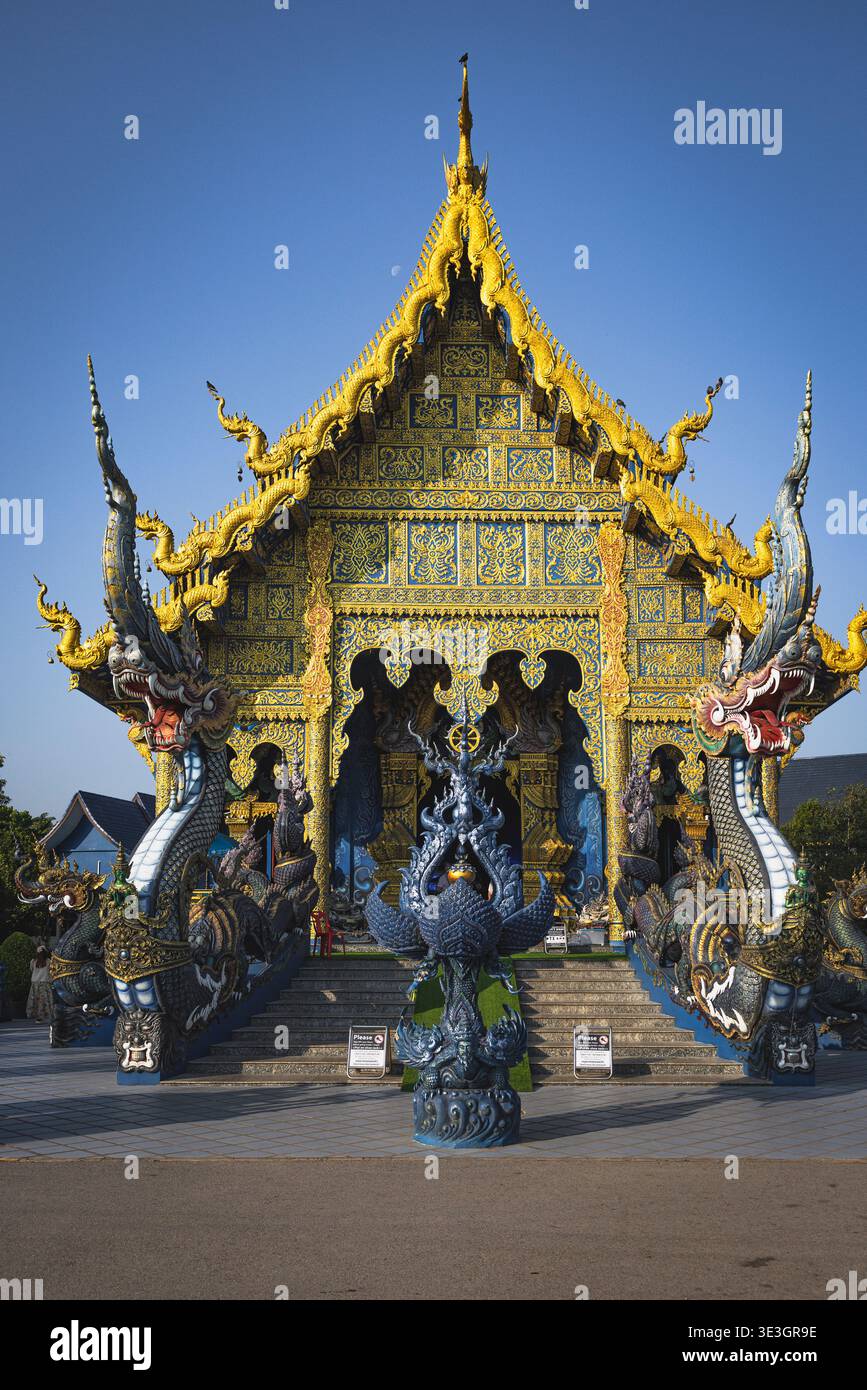 Blauer Tempel für Chiang Rai Details Stockfoto