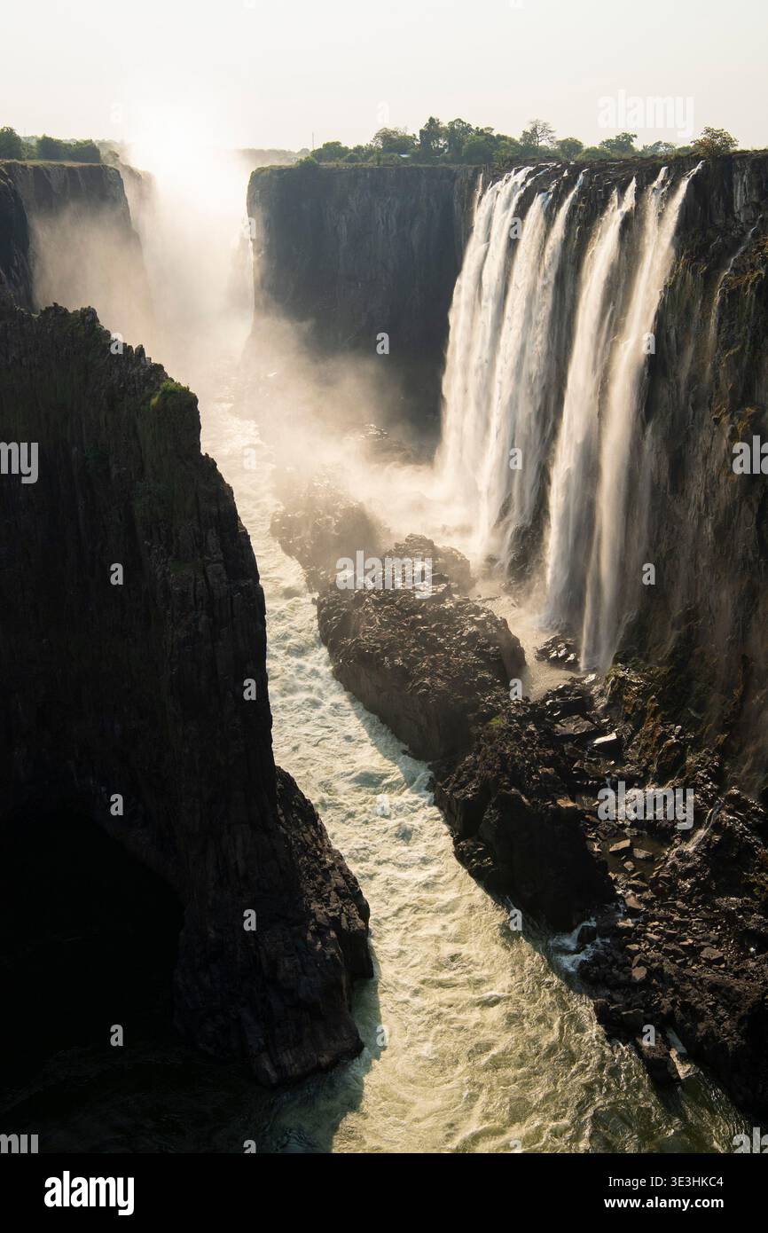 Victoria Falls, Mosi-oa-Tunya Nationalpark, Livingstone, Sambia Stockfoto